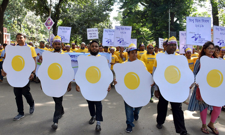 বিশ্ব ডিম দিবস উপলক্ষে রাজধানীতে শোভাযাত্রা