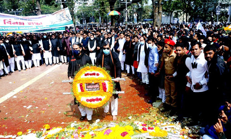 যথাযথ মর্যাদায় আন্তর্জাতিক মাতৃভাষা দিবস পালন যুবলীগের