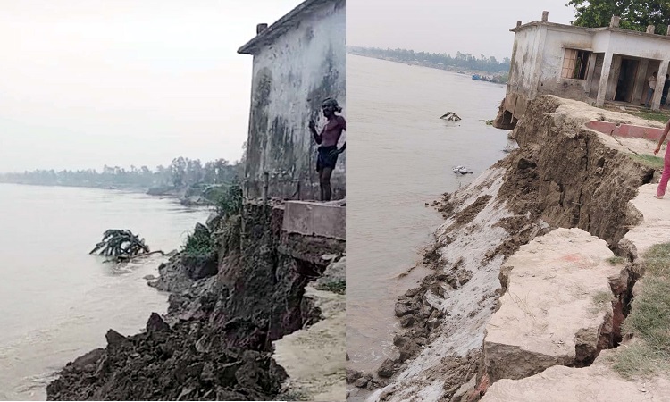 সলিমাবাদ সরকারি প্রাথমিক বিদ্যালয়ের পুরাতন ভবনের অর্ধেক ভেঙ্গে গেছে