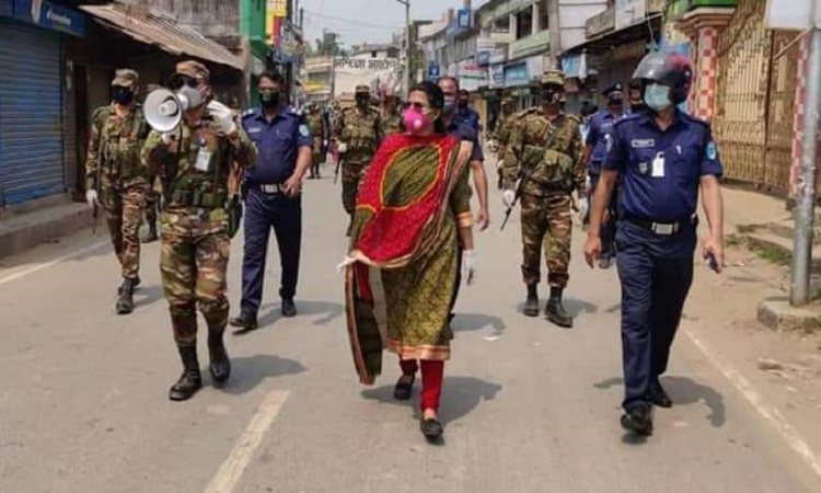 নবীগঞ্জে সেনাবাহিনীর টহল জোরদার