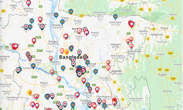 করোনার তথ্য নিয়ে তৈরি হলো ডিজিটাল ম্যাপ