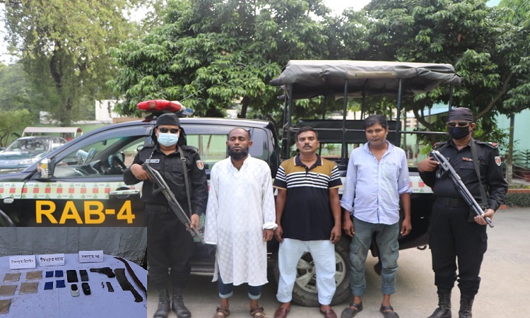 সাভারে পুলিশ-র‌্যাব হত্যার ঘটনায় অস্ত্র ও গুলিসহ আটক ৩