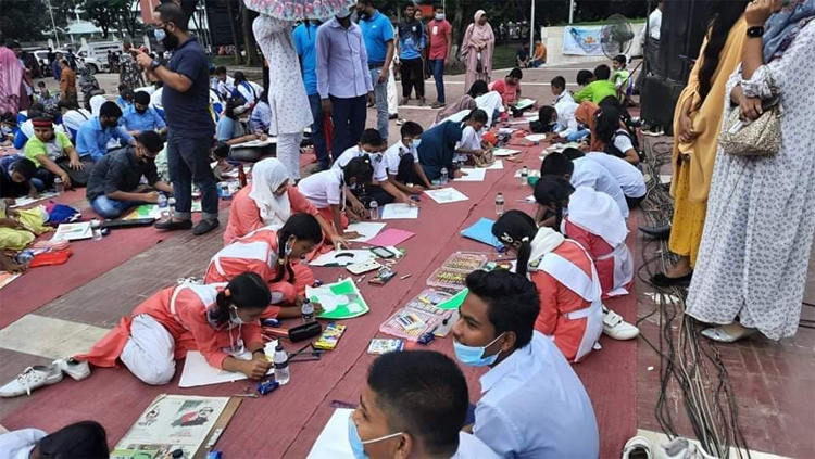 শেখ রাসেলের জন্মদিনে গৌরব’৭১-এর চিত্রাঙ্কন প্রতিযোগিতা