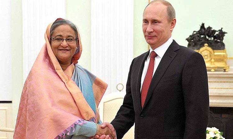 প্রধানমন্ত্রী শেখ হাসিনাকে রাশিয়ার প্রেসিডেন্ট পুতিনের অভিনন্দন