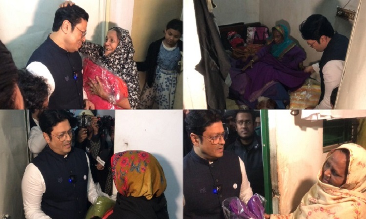 খেটে খাওয়া মানুষের শীত নিবারণে কম্বল নিয়ে হাজির ফেরদৌস