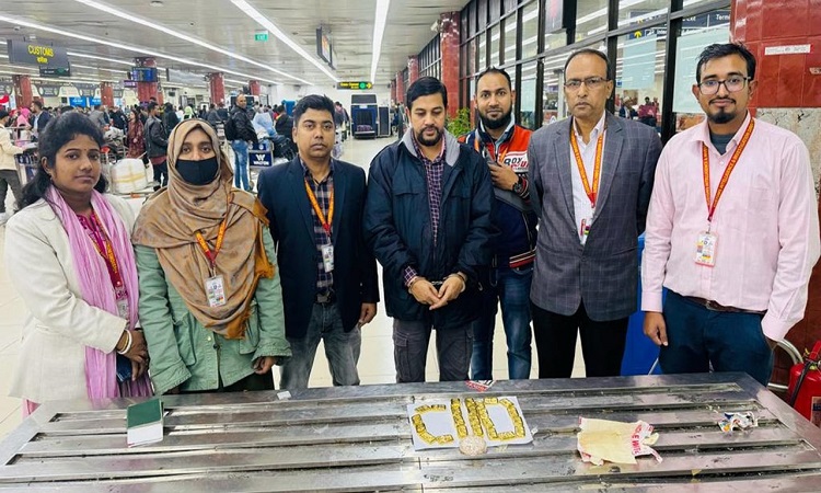 শাহজালাল বিমানবন্দরে সাড়ে ৩ কোটি টাকার সোনাসহ যাত্রী আটক