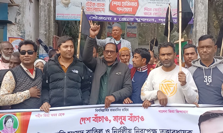 পঞ্চগড়ে বিএনপির কালো পতাকা মিছিল
