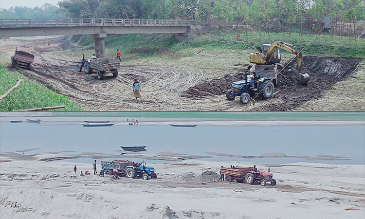 ইসলামপুরে যমুনার বামতীরে অবৈধ বালুর ব্যবসাসহ মাটি উত্তোলনের মহোৎসব