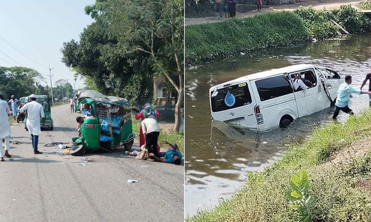 চাঁদপুরে সড়ক দুর্ঘটনায় নিহত ১, আহত ৩