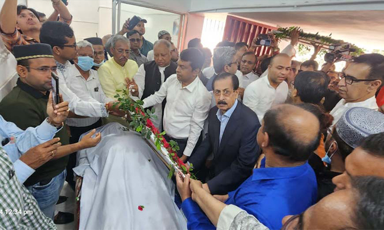 আওয়ামী লীগ নেতা রনজিৎ গামার প্রতি শেখ সেলিম এর শেষ শ্রদ্ধা