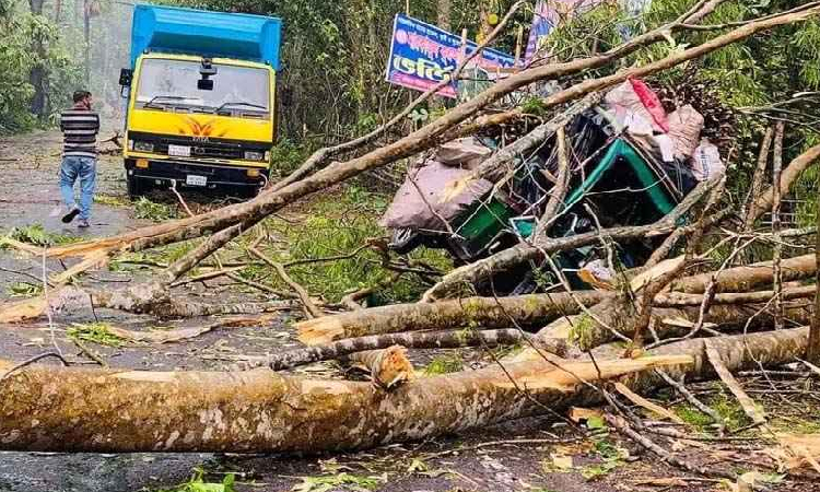 পিরোজপুরে ঝড়ে কয়েকশ বাড়িঘর লন্ডভন্ড, নিহত ১