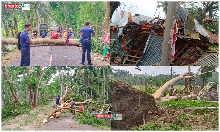 কাউখালীতে কালবৈশাখী ঝড়ে ব্যাপক ক্ষয়ক্ষতি