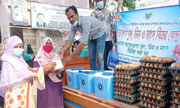 সুলভ মূল্যে প্রায় ৬ লাখ মানুষ পেল দুধ, ডিম, মাংস