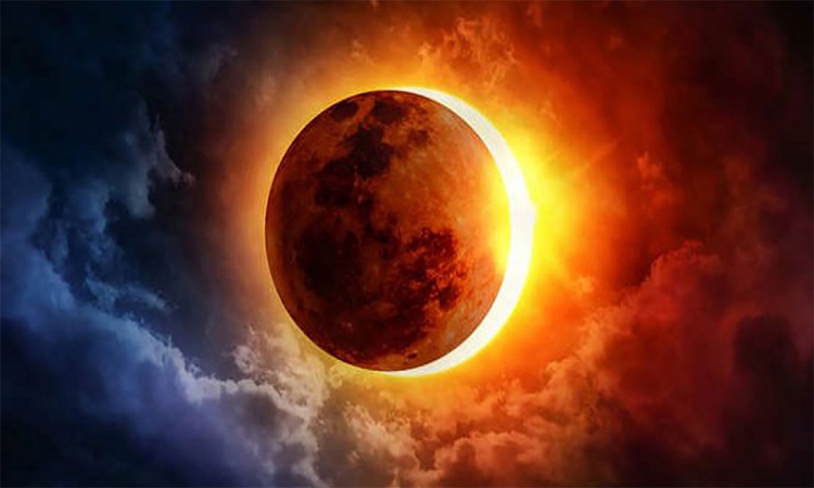 চলছে বিরল সূর্যগ্রহণ