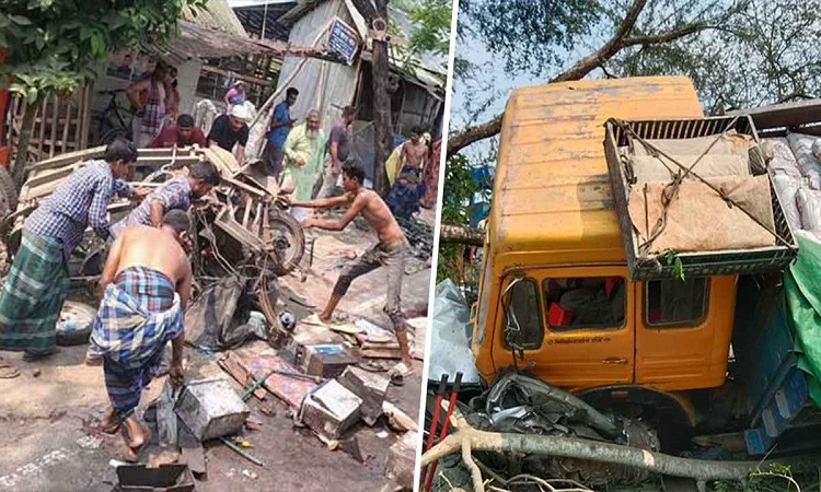 ঝালকাঠিতে ট্রাকচাপায় ১৪ জন নিহত: ঘাতক ট্রাকচালক ও সহকারী আটক