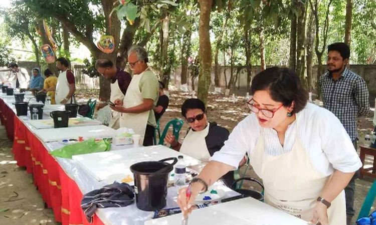 নড়াইলে ‘সুলতান মেলা’ উপলক্ষ্যে আর্ট ক্যাম্প