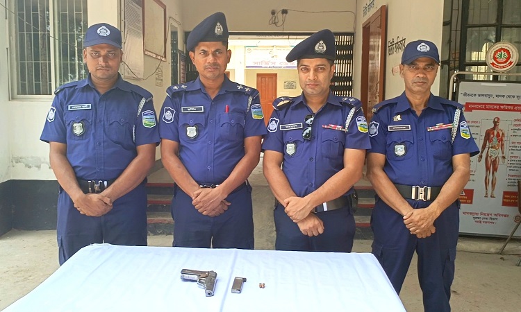 সরিষাবাড়ীতে ২ রাউন্ড গুলিসহ পিস্তল উদ্ধার