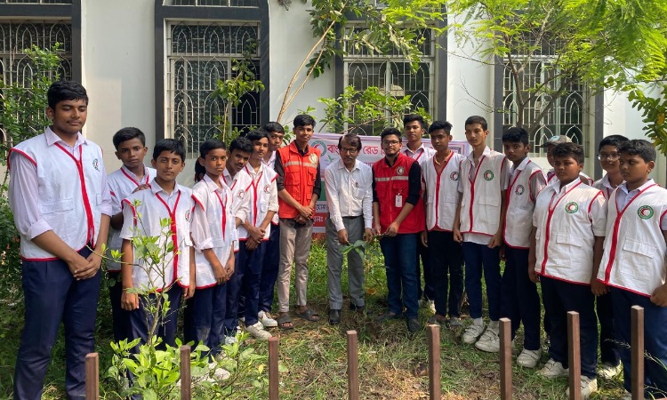 বাংলাদেশ রেড ক্রিসেন্ট সোসাইটির উদ্যোগে বৃক্ষরোপন ও শরবত বিতরণ কর্মসূচি
