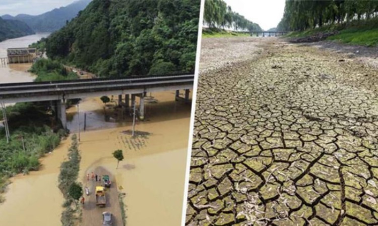 চীনের দক্ষিণে বন্যা ও ভূমিধস, উত্তরে খরা