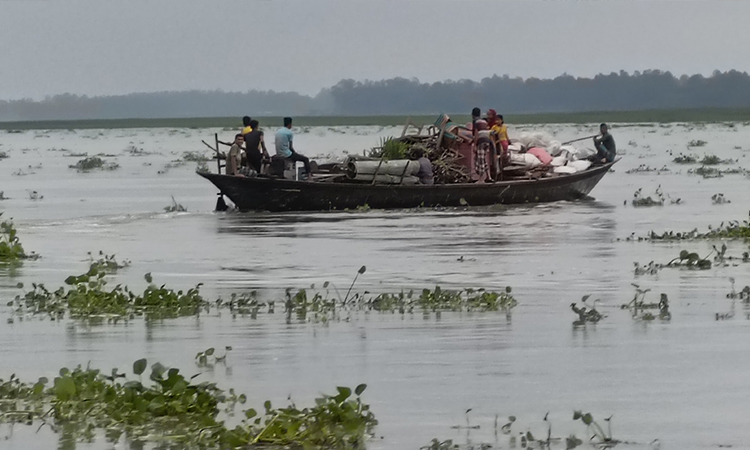 কুড়িগ্রামে বন্যা পরিস্থিতির অবনতি, পানিবন্দি ১৫ হাজার মানুষ