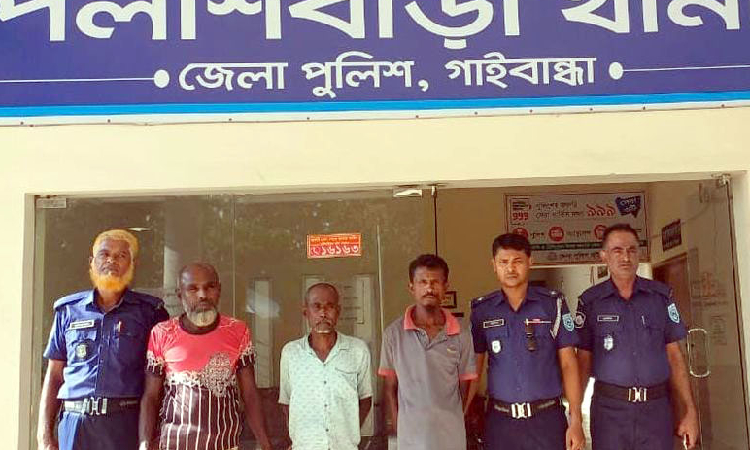 পলাশবাড়ীতে রুবেল হত্যা মামলার তিন আসামি গ্রেফতার