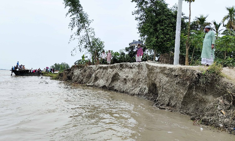 চিলমারীতে ব্রহ্মপুত্র নদে তীব্র ভাঙন