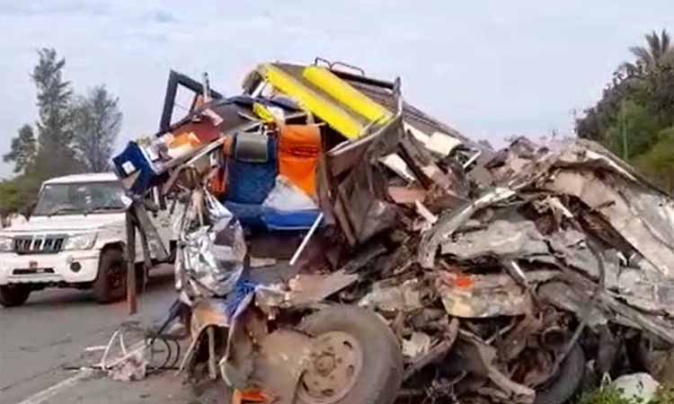 ভারতে দাঁড়িয়ে থাকা ট্রাকে মিনিবাসের ধাক্কা, নিহত ১৩