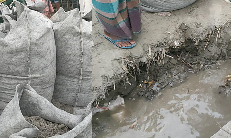 লালমনিরহাটে স্পার বাধে ধস, আতঙ্কে স্থানীয়রা