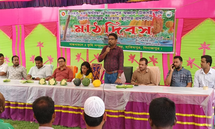 হিলিতে পুষ্টিকর সবজি ও ফল উৎপাদন বাড়াতে মাঠ দিবস অনুষ্ঠিত