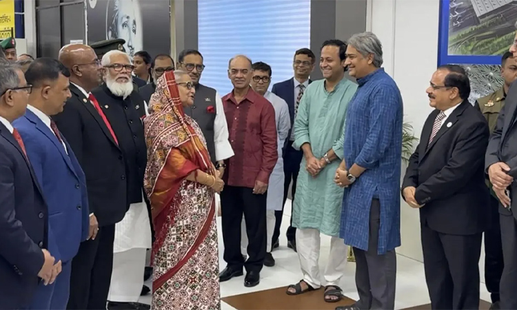 চীন সফর শেষে দেশে ফিরেছেন প্রধানমন্ত্রী