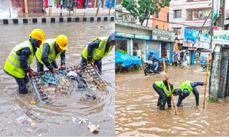 জলাবদ্ধতা নিরসনে ডিএনসিসি’র ৫ হাজার পরিচ্ছন্নতাকর্মী
