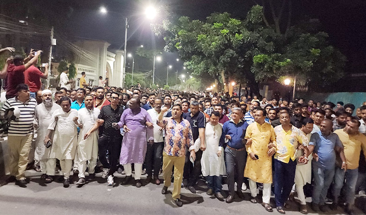 'রাজাকার’ স্লোগানের প্রতিবাদে হাজারো নেতা-কর্মী নিয়ে সম্রাটের শোডাউন