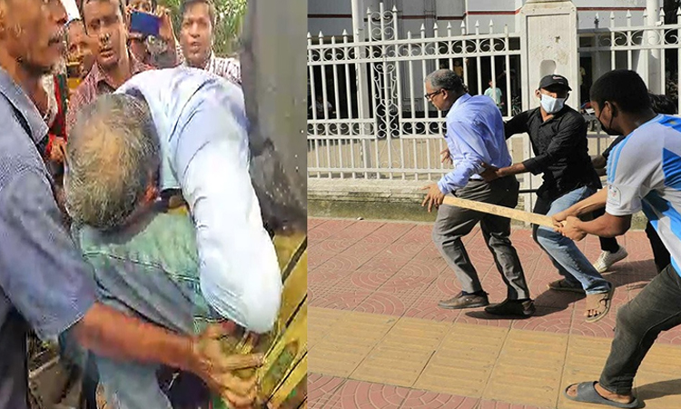 ঢাকা বিশ্ববিদ্যালয়ের শিক্ষককে পেটালেন কোটাবিরোধীরা