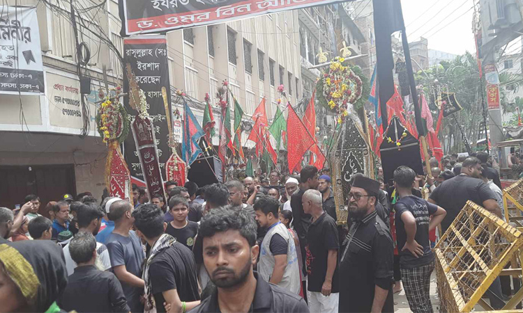 কঠোর নিরাপত্তায় রাজধানীতে তাজিয়া মিছিল শুরু