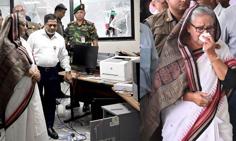 মেট্রোরেল স্টেশনের ধ্বংসযজ্ঞ দেখে কাঁদলেন প্রধানমন্ত্রী