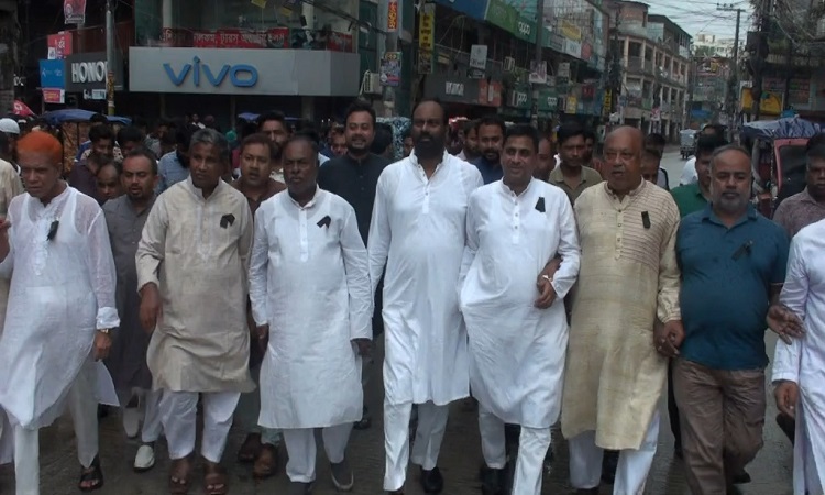 টাঙ্গাইলে আওয়ামী লীগের প্রতিবাদ মিছিল