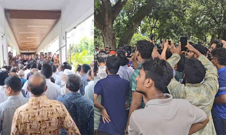 প্রধান বিচারপতির পদত্যাগ দাবিতে হাইকোর্টে শিক্ষার্থীরা