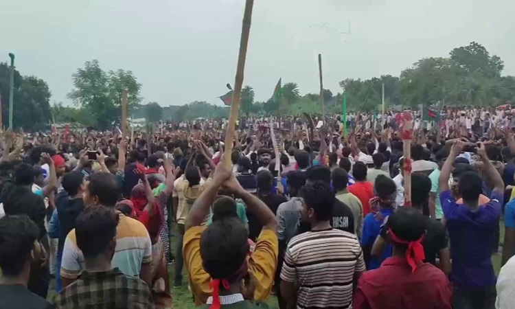 শেখ হাসিনাকে দেশে আনতে কাশিয়ানীতে আ.লীগের বিক্ষোভ