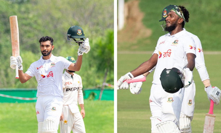 পাকিস্তান টেস্ট, দুই সেঞ্চুরিতে রানের পাহাড় গড়ল বাংলাদেশ
