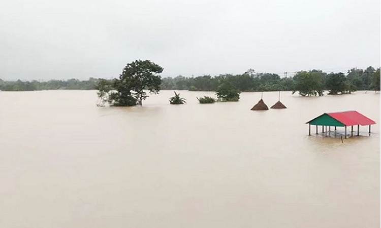কুমিল্লার গোমতী নদীর পানি রেকর্ড বিপৎসীমার ওপরে