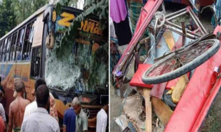 পলাশবাড়ীতে দ্রুতগামী কোচের ধাক্কায় অটো ভ্যানচালকসহ নিহত ২