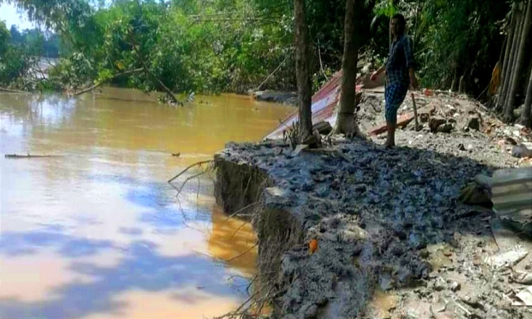 কালিদাস পাহালিয়া নদীতে বিলীন ৫০ বসতি, হুমকিতে ঢাকা-চট্টগ্রাম মহাসড়ক