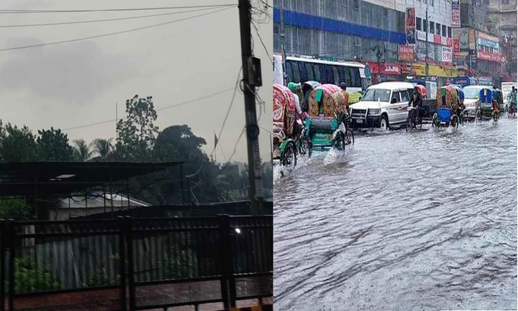 মুষলধারে বৃষ্টি, ভোগান্তিতে অফিসগামী মানুষ