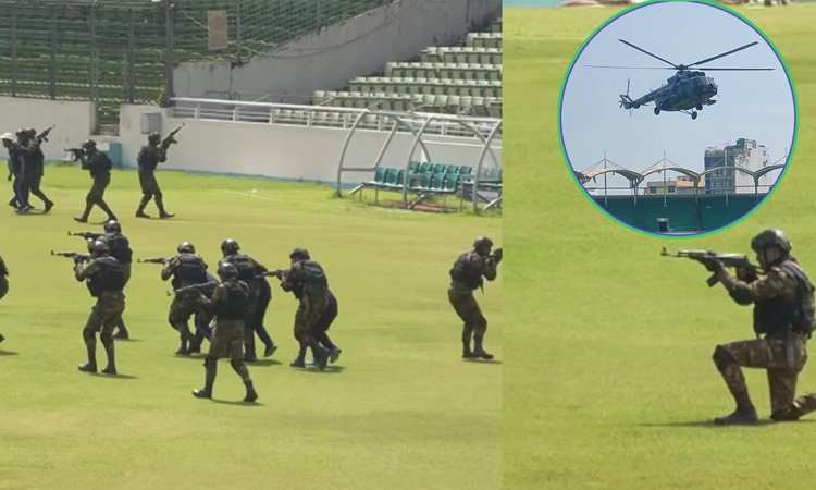 হঠাৎ মিরপুর স্টেডিয়ামে সেনাবাহিনীর বিশেষ মহড়া