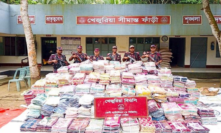 বিজিবি'র অভিযানে ২ কোটি টাকার ভারতীয় পণ্য জব্দ