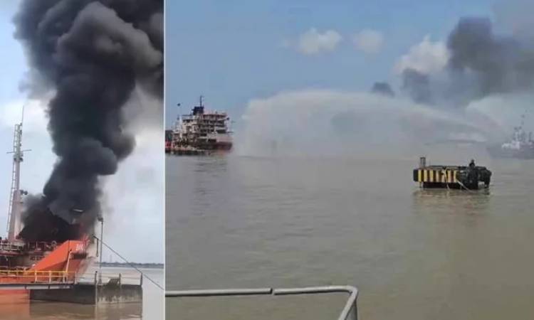 চট্টগ্রাম বন্দরে ট্যাংকারে আগুন, দুজনের লাশ উদ্ধার