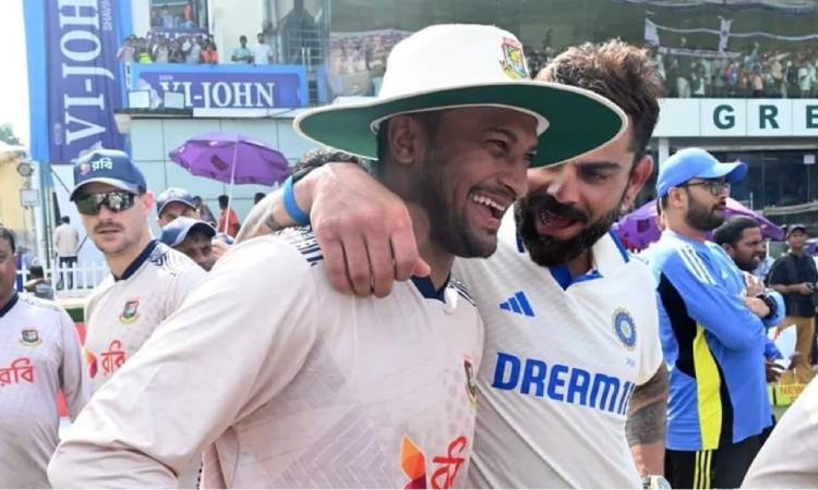 ‘শেষ দেখায়’ সাকিবকে ব্যাট উপহার দিলেন কোহলি