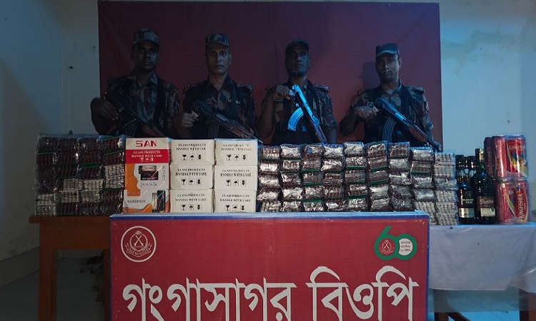 বিজিবির হাতে কোটি টাকার ভারতীয় পণ্যের চালান আটক