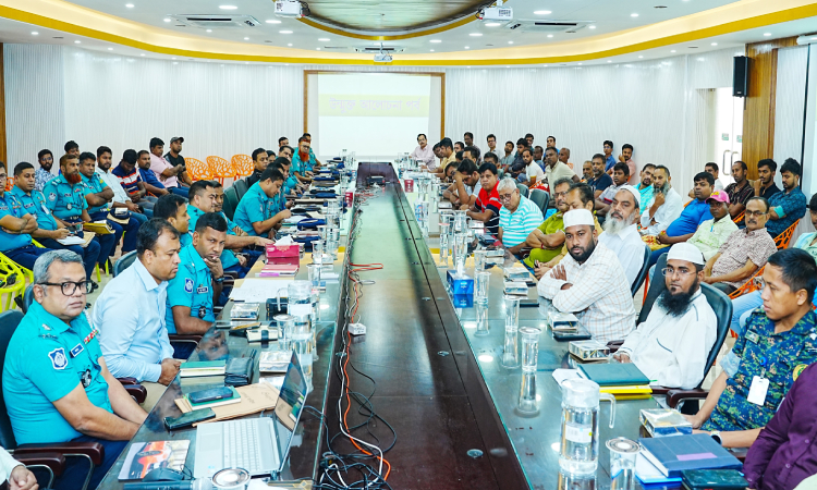 রাজশাহীতে দুর্গাপূজা উপলক্ষ্যে আইনশৃঙ্খলা বিষয়ক মতবিনিময় সভা