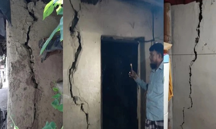 মিয়ানমারে বিস্ফোরণের কম্পনে টেকনাফের অন্তত ২৫ বাড়িতে ফাটল
